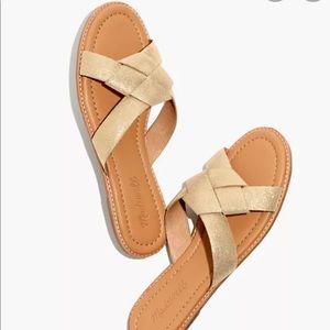 Madewell square-knot slide sandals